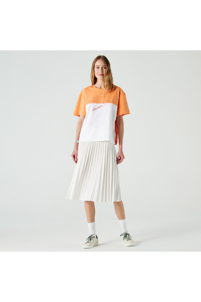 Lacoste Fustă albă de damă 