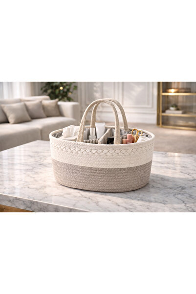 Generic Luxurious Organizing Basket with Internal Dividers – Elegant Beige 40...