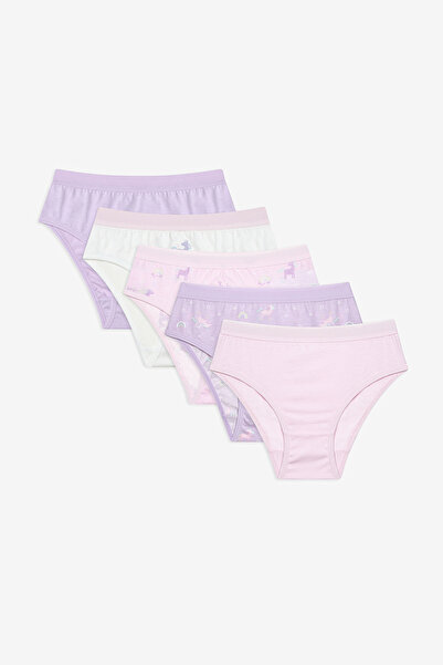 Penti Kız Çocuk Dreamer Unicorn 5li Çok Renkli Slip Külot