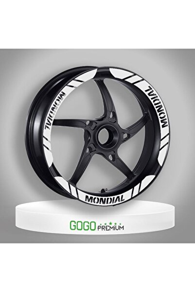 Gogo Mondial Kırmızı Jant Şeridi Geniş Beyaz