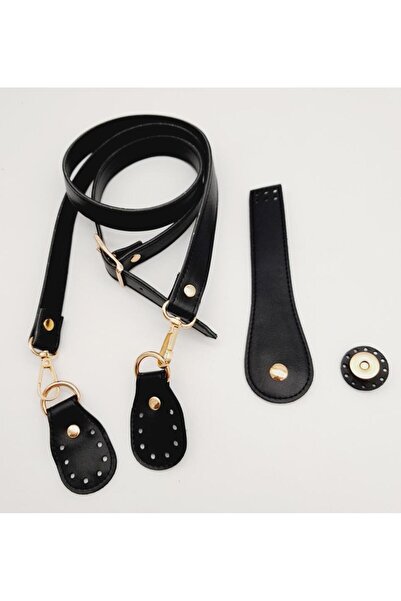 angel çanta aksesuar Чорна штучна шкіра 140x2 ручка сумка набір - Light Gold ...