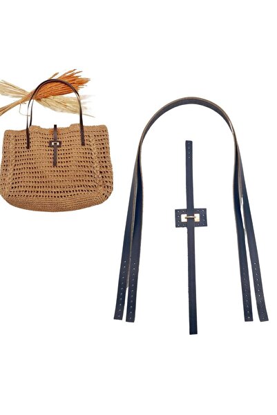 angel çanta aksesuar Σετ δερμάτινη τσάντα Angel Navy Blue - Interlocking Brid...