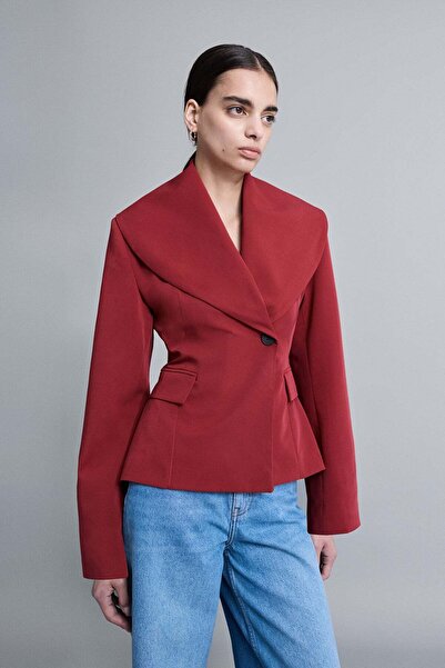 VATKALI Shawl Collar Double-Breasted Blazer Jacket