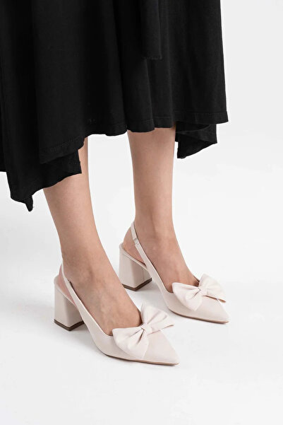 TRENDELLA Pantofi cu toc de damă bej TR08MS15B