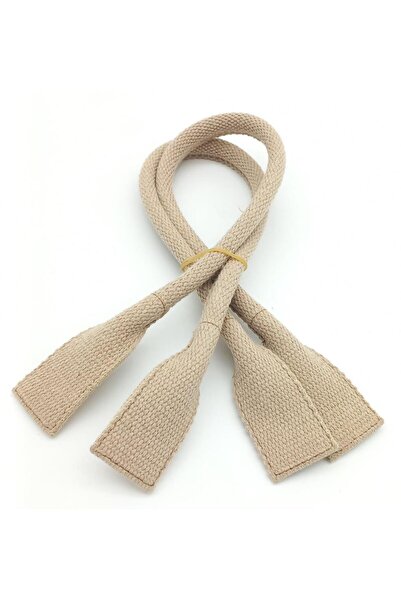 angel çanta aksesuar مقبض حقيبة من القطن طراز كولون بيليكان باللون البيج