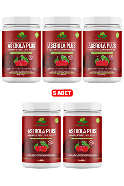 DRNATURAL 5 Adet Aserola Plus Acerola Ekstresi Içeren Karışık Bitki Tozu