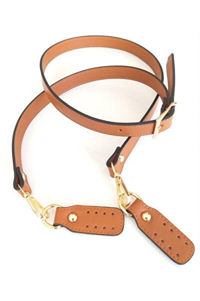 angel çanta aksesuar Πραγματικό δέρμα διπλής στρώσης, ραμμένη μακριά λαβή καφέ