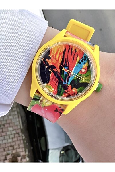Q&Q  Unisex Su Geçirmez Plastik Kordon Kol Saati