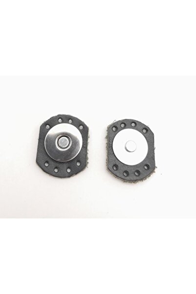 angel çanta aksesuar Μαύρο Χρώμα Πραγματικό Δέρμα Οβάλ Μαγνητικό Καρφίτσα Αση...