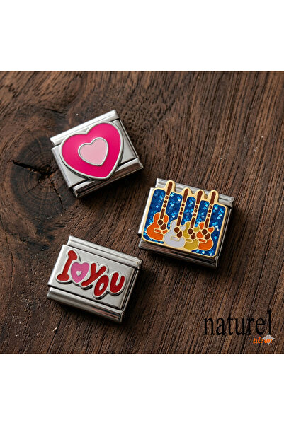 Naturel Tılsım سحر إيطالي ستانلس ستيل 9 ملم