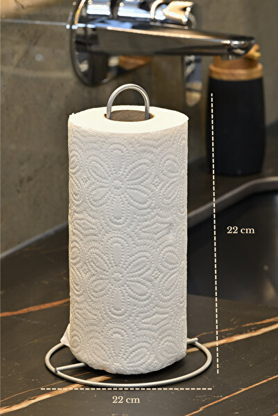 Edora Home حامل مناديل ورقية عمودي فضي قياسي وكبير الحجم متوافق مع حامل منادي...