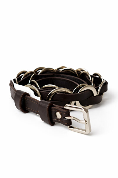 Ecrou Oval Buckle Belt Bitter Brown