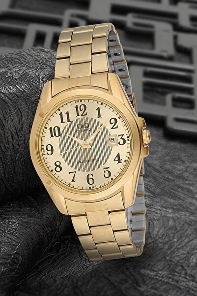 Q&Q ساعة يد نسائية ذهبية 3F126