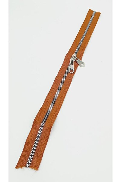 angel çanta aksesuar Двуглав цип с кафяв цвят, сребрист метал, 40 см