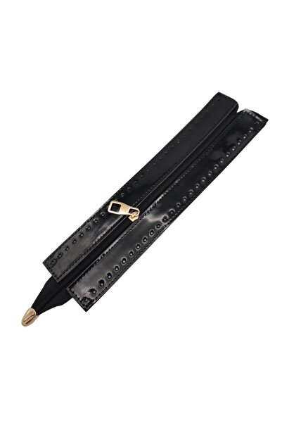 angel çanta aksesuar Αξεσουάρ Angel Bag Λουστρίνι 28 cm Μαύρο Χρώμα Φερμουάρ ...