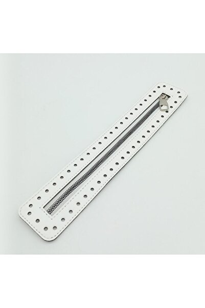 angel çanta aksesuar Кожен цип Нов Модел Бял 30 См Сребрист Метален