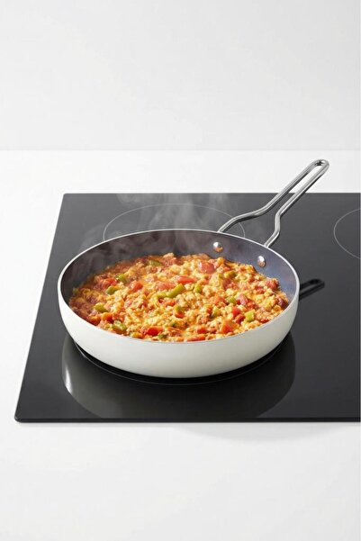 Taç Sera Feel Yanmaz Yapışmaz Seramik Tava 24 Cm / Beyaz TAC-8171