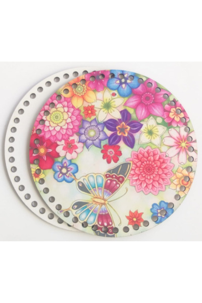 angel çanta aksesuar Placă ilustrată din lemn cu diametrul de 20 cm cu spate ...