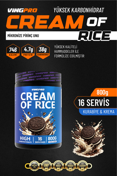 vingpro CREAM OF RİCE 800GR 16 SERVİS KURABİYE & KREMA AROMALI