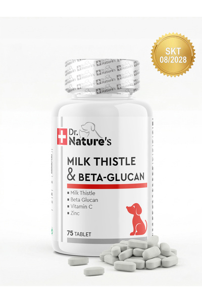 Dr. Nature's Köpek Karaciğer Destekleyici Tablet 75 Tablet – Milk Thistle (De...