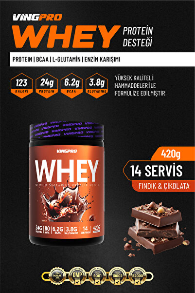 vingpro Whey Protein Pro Wpc80 420Gr 14 Servings Nut & Muscle Building Protein