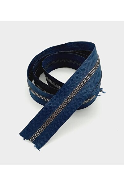 angel çanta aksesuar Ortası Gümüş Fermuar 100 Cm Lacivert Renk