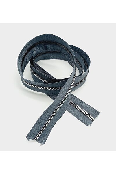 angel çanta aksesuar Ortası Gümüş Fermuar 100 Cm Gri Renk