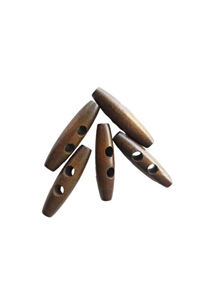 angel çanta aksesuar Set de 5 nasturi din lemn tip ciobanesc, 3 cm, kaki