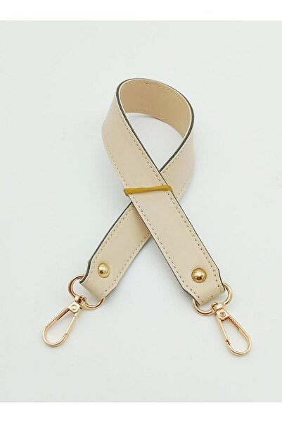 angel çanta aksesuar Κρεμ Χρώμα 42Χ2,5 εκ. Λαβή με γάντζο σε ανοιχτό χρυσό μέ...