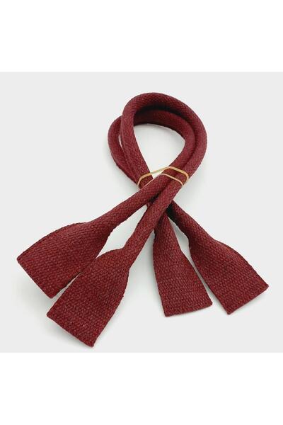 angel çanta aksesuar مقبض حقيبة من القطن طراز كولون بيليكان باللون الأحمر الداكن