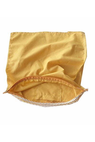 angel çanta aksesuar 28Χ28 εκ. Φόδρα με φερμουάρ σε σχήμα κολόνας, κίτρινο μο...