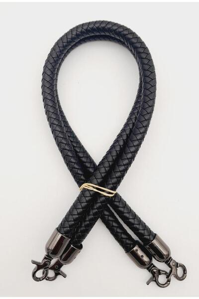 angel çanta aksesuar Καπνιστή Μεταλλική Μαύρη Πλεκτή Τσάντα - Λαβή