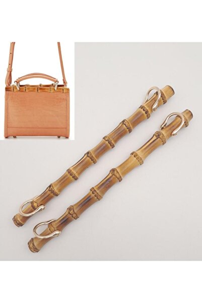 angel çanta aksesuar Geantă dreaptă din bambus real cu inel auriu deschis