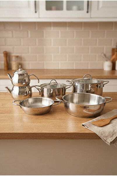 Bambum طقم أواني طهي فولاذية 10 قطع من روز B4822