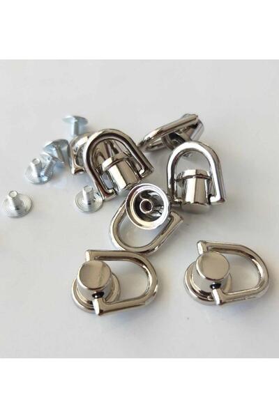 angel çanta aksesuar Ασημί Χρώμα Βιδωτός ιμάντας για πλεκτή τσάντα Μεγάλο Μέγ...