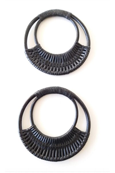 angel çanta aksesuar Μαύρο Χρώμα Πραγματική Λαβή Τσάντας Μπαμπού 19 εκ. Νο:18