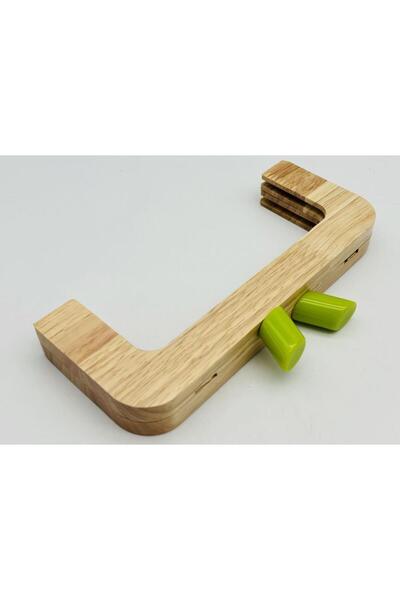 angel çanta aksesuar 20 cm Wooden Burs with Green Cylinder Head - Angel Bag A...