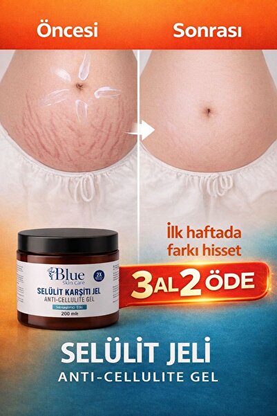 BLUE Skin Care Kalça Göğüs Basen Bölgesel Selülit kremi Sıkılaştırıcı - Yağ-y...