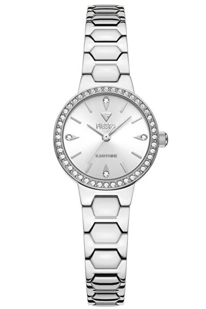 Fiesta ساعة يد نسائية F25001L بحزام فولاذي