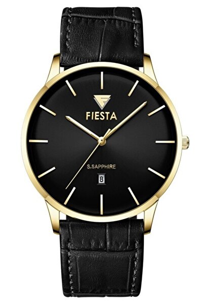 Fiesta ساعة يد رجالية F24087M بحزام جلدي