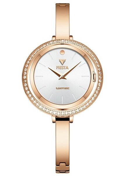 Fiesta ساعة يد نسائية F24096L بسوار معدني