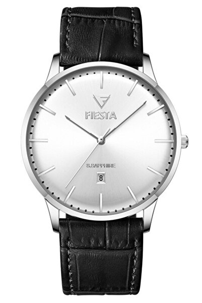 Fiesta ساعة يد رجالية F24087M بحزام جلدي