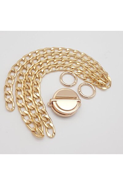angel çanta aksesuar Σετ αλυσίδας ελαφρύ χρυσό μεσαίου πάχους Νο:12
