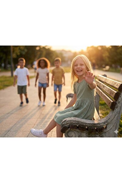 Hilal Akıncı Kids Βασικό φόρεμα από βαμβακερό λινό