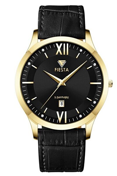 Fiesta ساعة يد رجالية F24088M بحزام جلدي