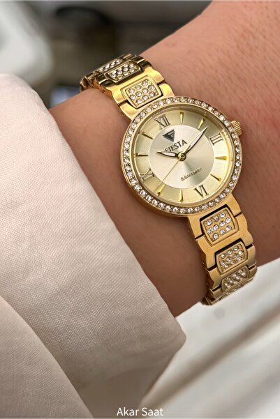 Fiesta ساعة يد نسائية F24098L بسوار معدني