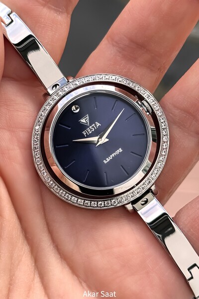 Fiesta ساعة يد نسائية F24096L بسوار معدني