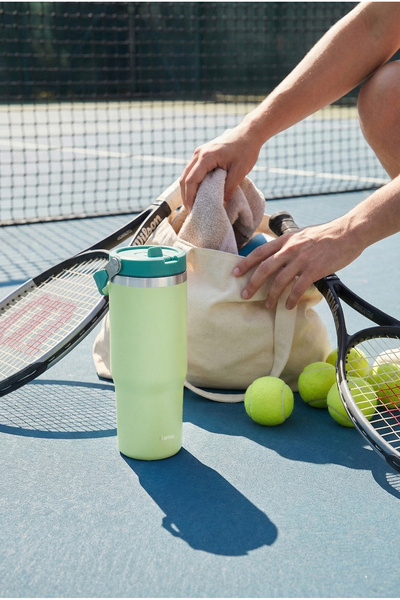 Emsan Star Ice Pipetli Çelik Sızdırmaz Termos Mint 900 ml