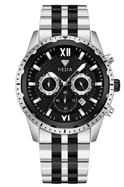 Fiesta ساعة يد رجالية F24080M بسوار معدني