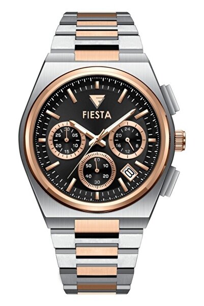 Fiesta ساعة يد رجالية F24075M بسوار معدني